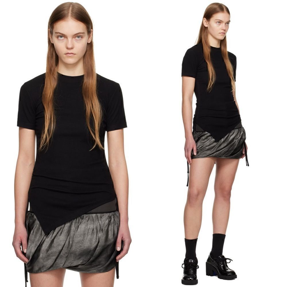 NWT ANDERSSON BELL Black Cindy Asymmetric T-Shirt